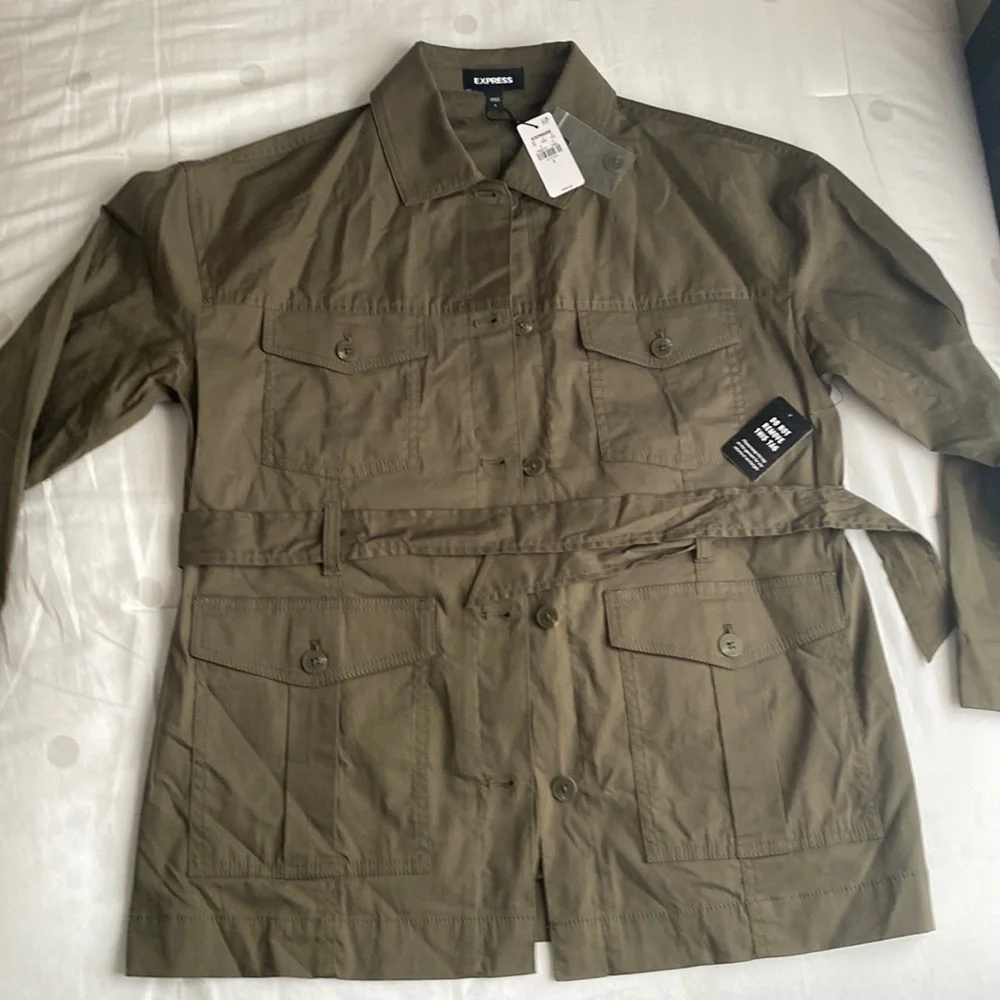 EXPRESS Belted Cargo Jacket Size S -NWT - Picture 6 of 10